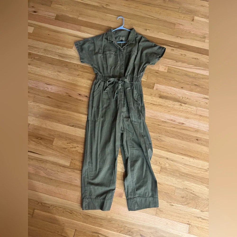 Universal Thread Olive Green Jumpsuit with Tie Waist - Picture 5 of 5